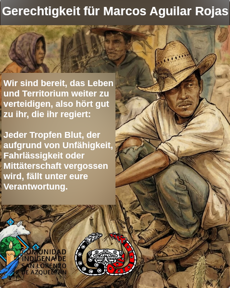 Gerechtigkeit für Marcos Aguilar Rojas